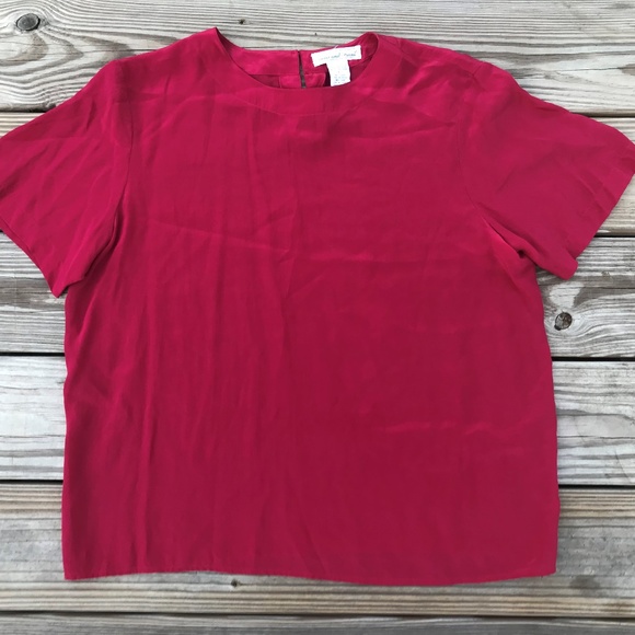 Anna And Frank Tops - Anna and Frank Women Top Shirt Blouse Red 100%Silk